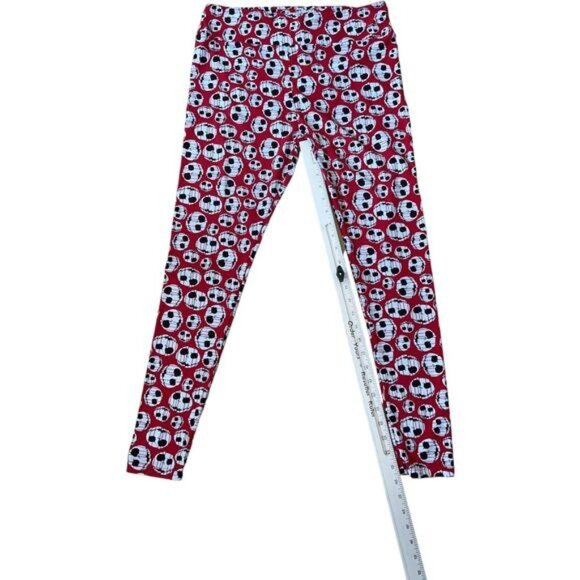 Disney LuLaRoe Jack Skellington Red Leggings Tall & Curvy Halloween Print Soft & - Picture 2 of 7